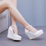 10 cm Thick Platform Wedge Shoes