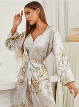 Medium-length Two-piece Nightgown Pajamas