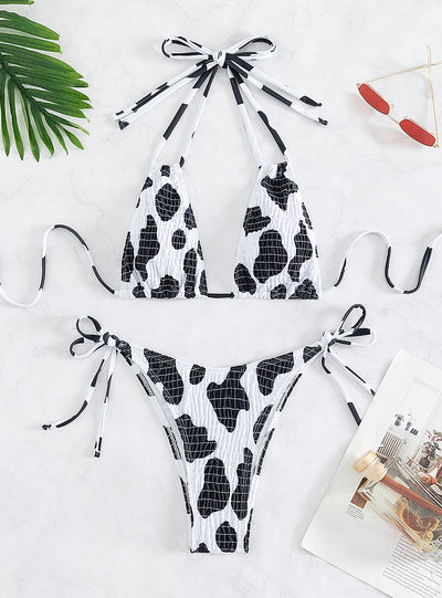 Dairy Printed Sexy Suit Bikini