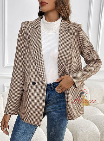 Casual Button Lapel Long Sleeve Coat