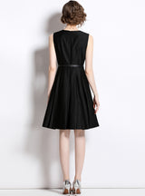 Black Slim Waist Party Dress