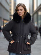 Women Hood Slim Waist Down Jacket