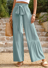 Loose Casual Wide-leg Solid Color Trousers