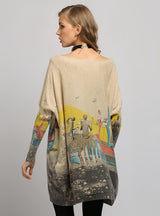 Loose Printed Casual Sweater