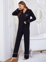 Long Sleeve Pajamas Suit