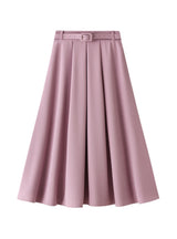 Retro High Waist Slim Skirt With Belt