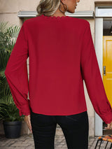 Casual Long-sleeved Red Shirt