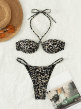 Sexy Bikini Steel Plate Leopard Swimsuit