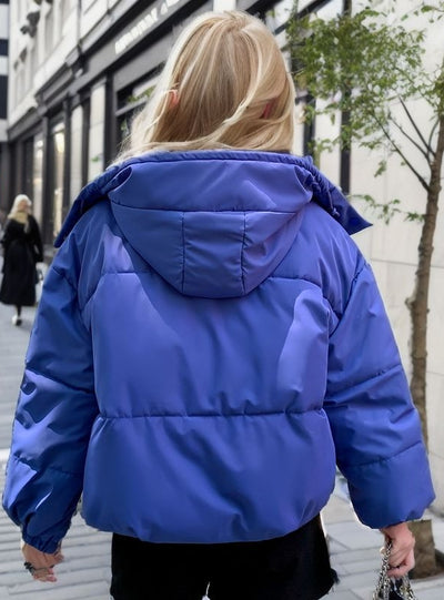 Short Pocket Cotton-padded Down Jacket