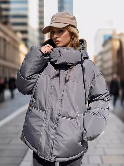 Winter Hooded Cotton-padded Jacket Coat