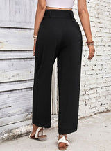 Black High Waist Wide-leg Pants