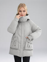 Thick Hooded Cotton-padded Warm Jacket Coat