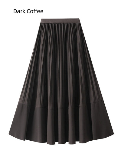 Pleated High Waist Slim Skirt