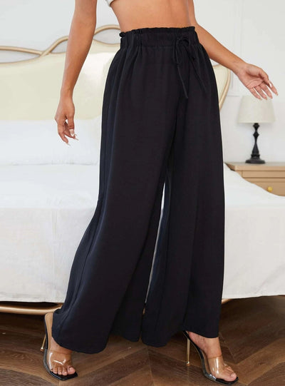 Elastic Waist Wide-leg Trousers Pant