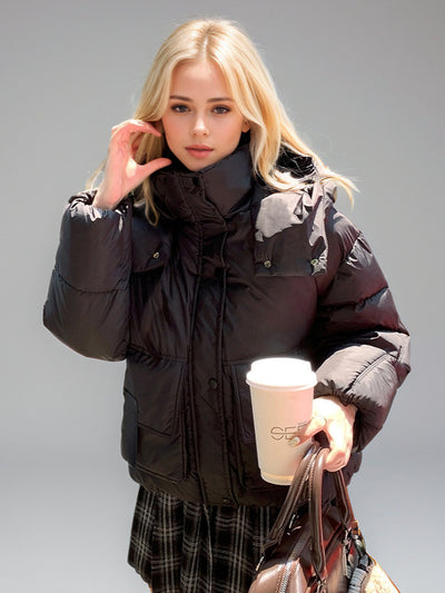 Loose Big Pockets Short Cotton-padded Jacket Coat