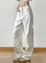 Love Rivet Multi-pocket High Waist Pant