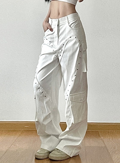 Love Rivet Multi-pocket High Waist Pant