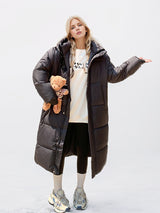 Cotton-padded Long Over the Knee Down Jacket