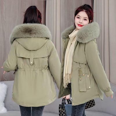 Thickened Pie Overcomes Hooded Down Coat