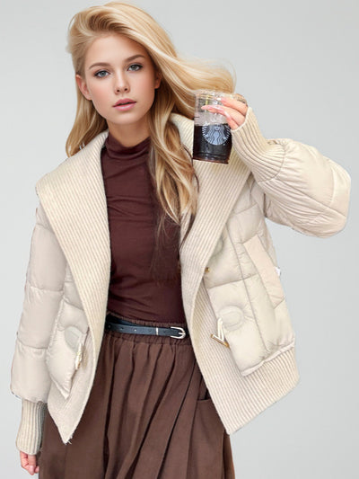 Slim Casual Lapel Short Cotton-padded Jacket Coat