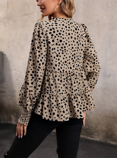 Long Sleeve Leopard Print Shirt