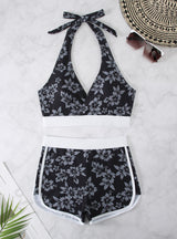 Sexy High Waist Halter Two Piece Swimsuit