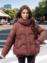 Thick Short Loose Hooded Cotton-padded Jacket