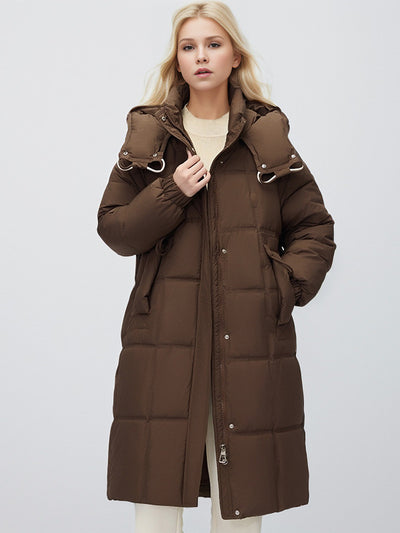 Over-the-knee Extended Loose Cotton-padded Jacket Coat