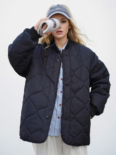 Round Neck Short Cotton-padded Jacket