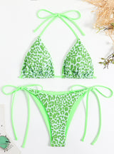 Leopard Split Tiece Piece Bikini