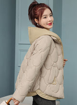 Loose Fake Two Short Cotton-padded Down Jacket