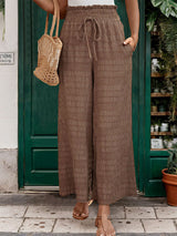 Solid Color Wide-leg Pant