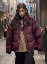 Short Stand-up Cotton-padded Jacket Coat