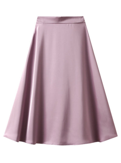 Women Satin Silk Slip Skirt