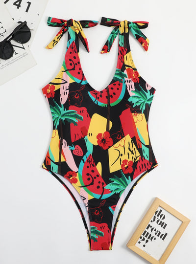 Sexy Floral One-piece Swimsuit