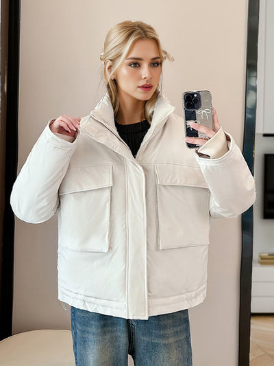 Thick and Loose Large Pocket Cotton-padded Jacket