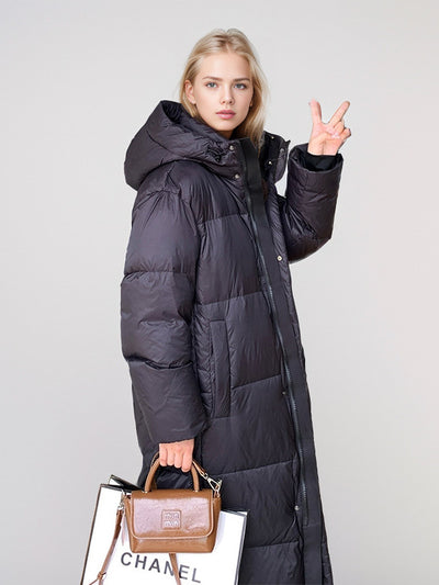 Loose Over-the-knee Padded Long Cotton-padded Jacket