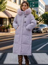 Long Cotton-padded Loose Down Jacket