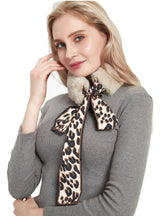 Thickened Imitation Rabbit Hair Leopard Print Scarf