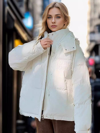 Short Hooded Cotton-padded Jacket Coat