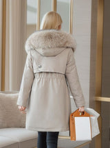 Thickened Waist Long Cotton-padded Jacket Coat