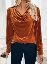 Retro Velvet Long Sleeve Shirt