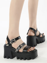 Thick-heeled Sponge Cake Thick Heels Sandals