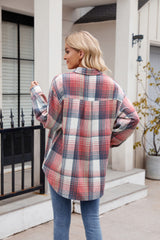 Thousand Plaid Button Woolen Shirt