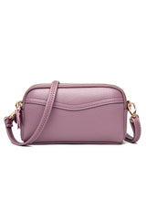 Small Double Zipper Messenger Bag Clutch Bag