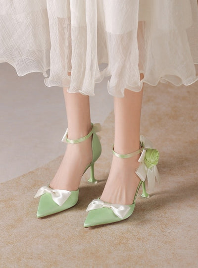 Princess Banquet Bow Flower High Heels