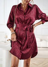 Women Long Sleeve Shirt Dress