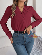 V-neck Long Sleeve Shirt