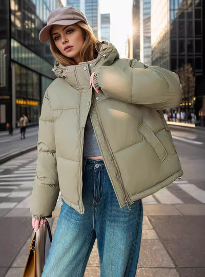 Collar Short Warm Cotton-padded Jacket Coat