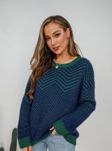 Round Neck Pullover Long Sleeve Sweater